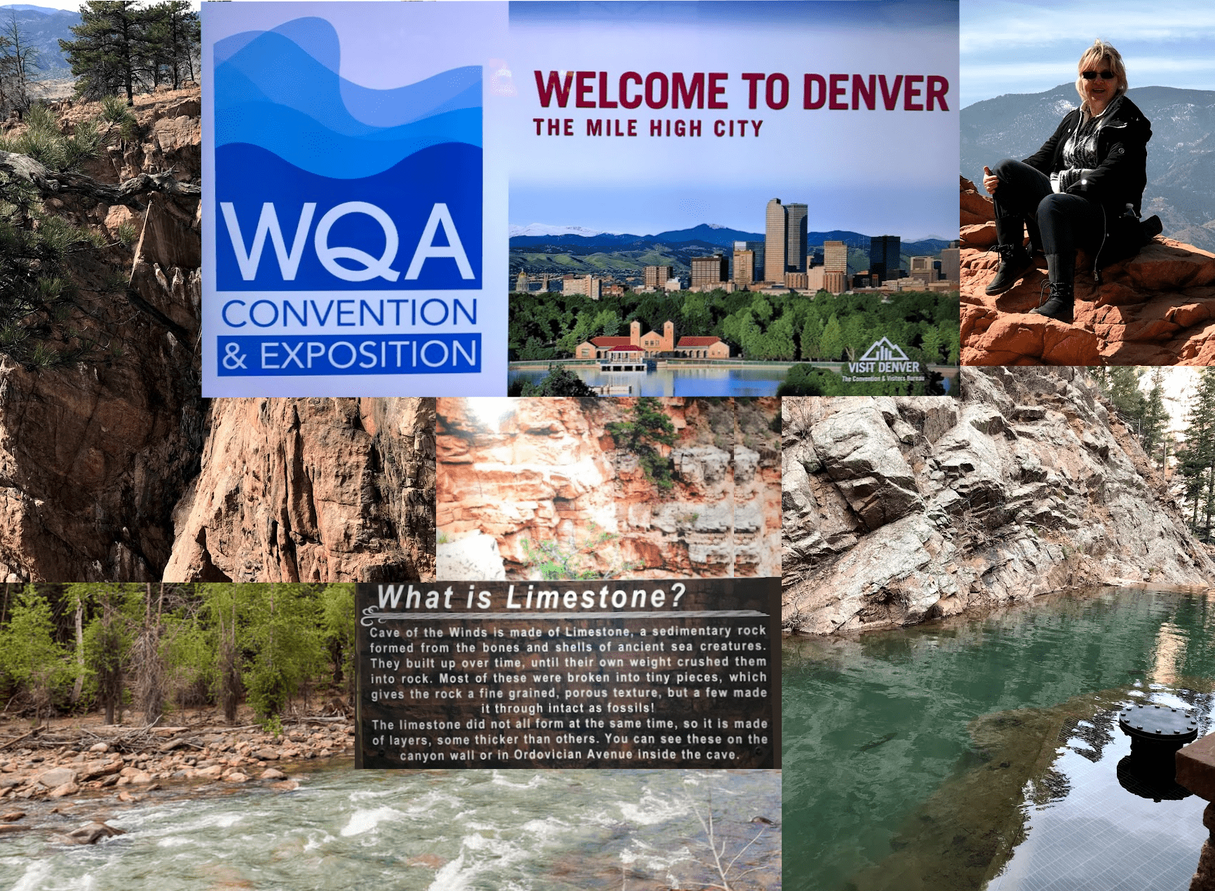 Picture Collage of Denise Carabetta, CWR's trip to the WQA Convention & Exposition in Denver, CO.